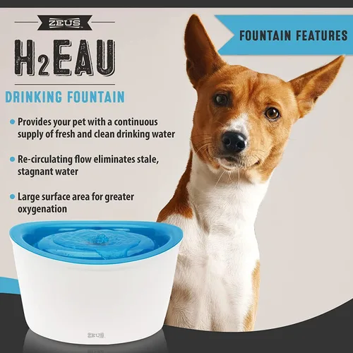 Vista 3 de Fuente de agua para perros, diseño fresco y claro, de Dogit, Blanco Fuente de agua potable grande con filtro purificador