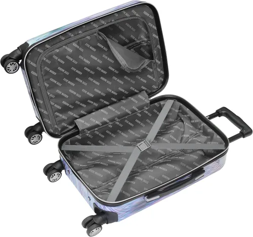 Vista 4 de Steve Madden Colección de equipaje de mano de 20 pulgadas, resistente a los arañazos (ABS + PC), maleta rígida Bolsa ligera de diseño con 8 ruedas