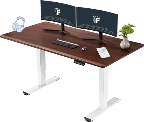 Vista 37 de FlexiSpot E6 Bamboo - Escritorio eléctrico de pie de 3 etapas con motor dual de 48 x 24 pulgadas, soporta 220 libras, altura ajustable con ajustes