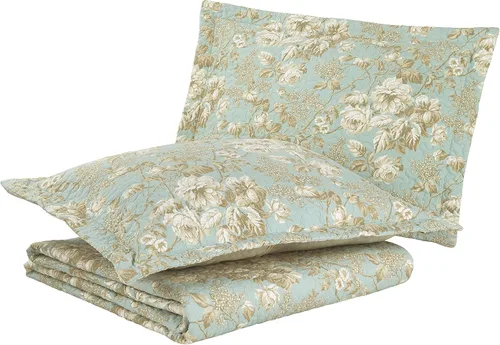 Vista 6 de Juego de colchas reversibles Brompton Serene de Laura Ashley, Algodón, Serene, gemelo