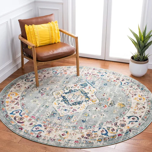 Vista 26 de SAFAVIEH Madison Collection - Alfombra de pasillo de 2 pies 2 pulgadas x 8 pies, color salvia y marfil, diseño bohemio oriental envejecido,