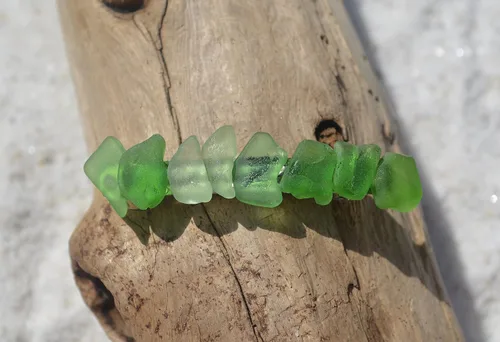 Vista 3 de Delicadas sombras de cristal de mar verde y aguamarina francés, pinza para el pelo, 2.362 in