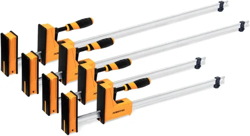Vista 11 de POWERTEC 71368 Abrazaderas paralelas de 24 pulgadas para carpintería Abrazadera de 90 grados de barra de acero resistente con herramienta