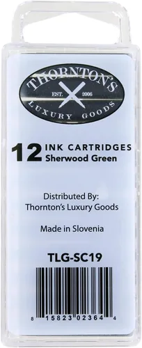 Vista 3 de Thornton's Luxury Goods Short Standard International - Cartuchos de tinta para pluma estilográfica Sherwood, paquete de 12 repuestos para bolígrafos
