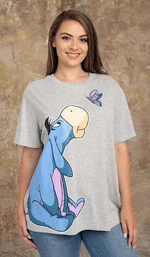 Vista 6 de Disney Camiseta para mujer de talla grande con estampado lateral de mariposa Eeyore