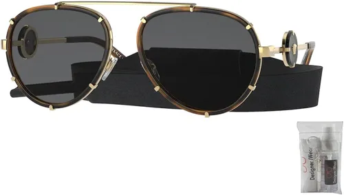 Vista 2 de Versace VE2232 Pilot Sunglasses for Women BUNDLE With Designer iWear Complimentary Eyewear Kit