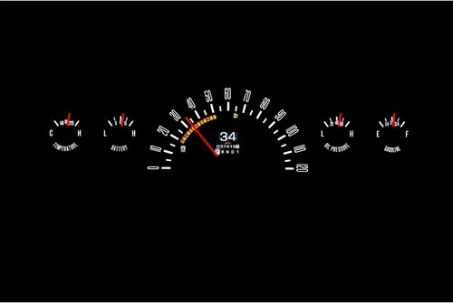 Vista 9 de Dakota Digital RTX-60C-PU-X Sistema de instrumentos de calibre Retrotech compatible con Chevy Pickup 1960-63
