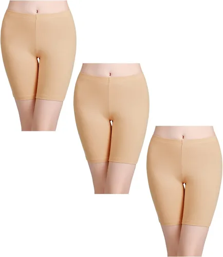 Vista 8 de wirarpa Ropa interior de algodón antirozaduras para mujer, pantalones cortos de pierna larga, paquete de 3