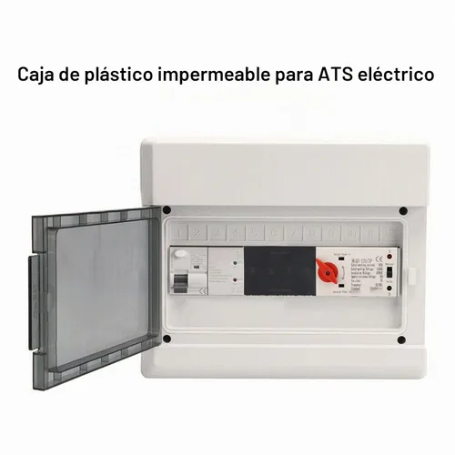 Vista 4 de Hilitand AC110V 100A Interruptor de transferencia automática de energía 2P ATS Generador Cambio 1.378 in Montaje en carril