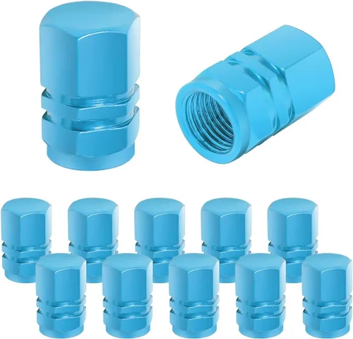 Vista 19 de 12 PCS tapones para válvulas de neumáticos de automóvil, tapas herméticas, universales para automóviles, bicicletas, motocicletas, SUV, accesorios