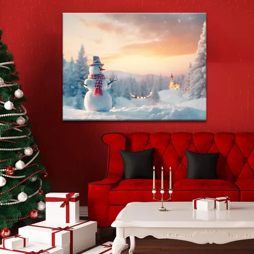 Vista 3 de BANHUA1 Lienzo decorativo de pared de Navidad, pósteres de pintura para decoración del hogar, arte de pared, impresiones en lienzo HD
