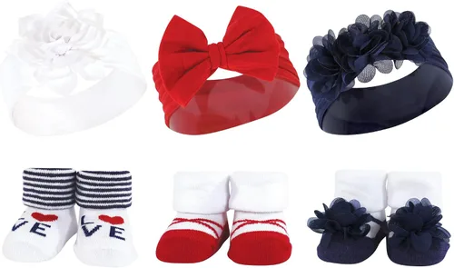Vista 42 de Hudson Baby Conjunto de regalo de diadema y calcetines para niña