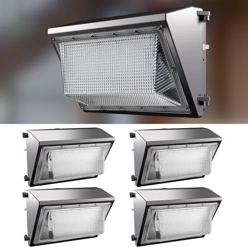 Vista 9 de Lightdot Paquete de 6 luces LED de pared de 70 W, 100-277 V, fotocélula inteligente del atardecer al amanecer, 10500 lm (150 Lm/W) 5000 K IP65