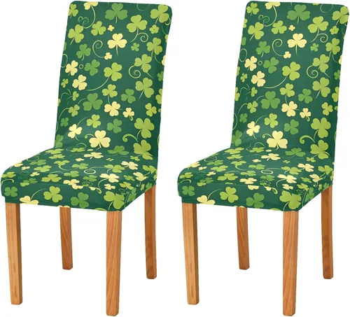 Vista 8 de Juego de 2 fundas elásticas para sillas de comedor, extraíbles y lavables, para cocina, comedor, decoración de hotel