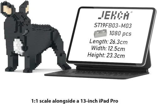 Vista 2 de JEKCA Bulldog francés 03S-M03 Bloques de construcción de plástico para perros Edad 14+