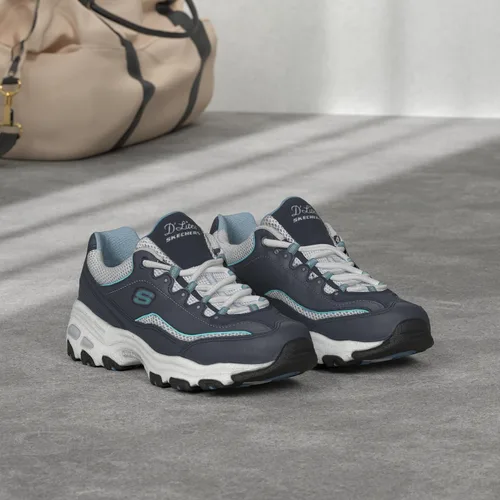 Vista 2 de Skechers D'Lites-Life Saver - Tenis de espuma viscoelástica con cordones para mujer
