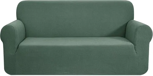 Vista 67 de CHUN YI - Funda elástica de 1 pieza para sillón grande, funda protectora suave de Jacquard con elastano, detalle de cuadros y parte inferior