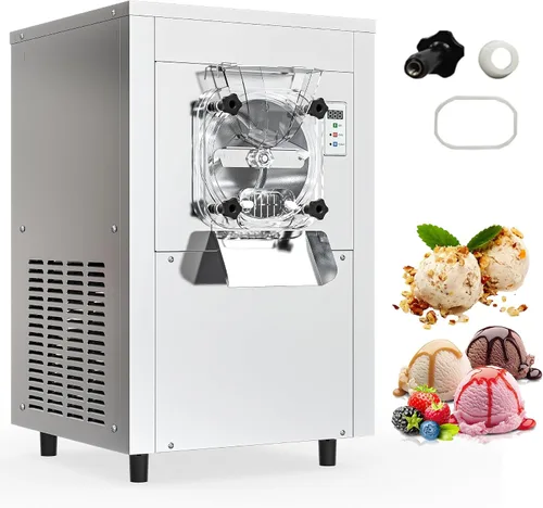 Vista 8 de Máquina comercial para hacer helados duros, 1400 W, 110 V, 3 a 4 galones por hora, máquina de helado de gelato con panel LED de limpieza automática