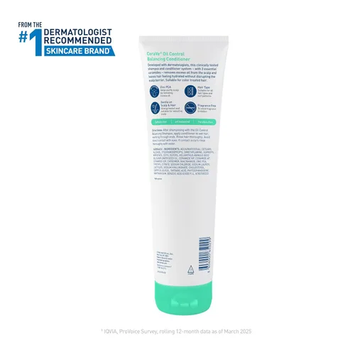 Vista 11 de CeraVe Acondicionador Equilibrante de Control de Grasa, Acondicionador para el Cabello con Ceramidas y Ácido Hialurónico, Elimina la Grasa y Deja