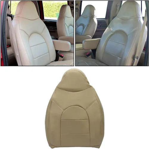 Vista 2 de 2000 Ford F250 F350 F450 Lariat Super Duty Funda de asiento de cuero genuino de repuesto en color marrón pergamino medio