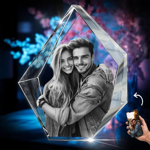 Vista 12 de 3D innovation Foto de cristal 3D, regalos conmemorativos personalizados para mamá, papá, esposa, hombres, mascotas, detalle de cristal grabado