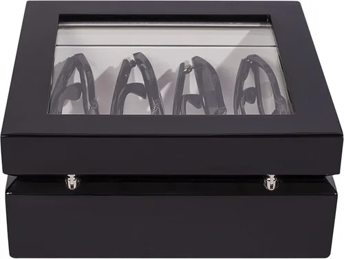 Vista 4 de OYOBox Mini organizador de gafas de lujo, caja de exhibición de madera para gafas + gafas de sol