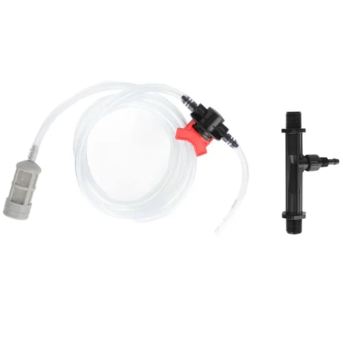 Vista 10 de Venturi - Kit de inyector de fertilizante de 1 pulgada, sistema de riego por goteo eficiente con tubo de agua para césped, jardín, invernadero