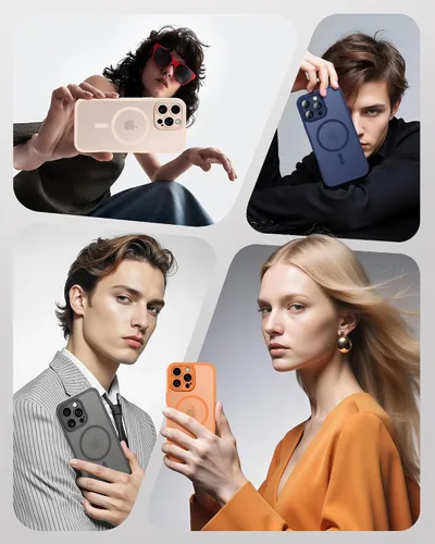 Vista 347 de TOCOL Funda para iPhone 11, compatible con Magsafe, protección completa de cámara, imanes integrados, protección contra caídas, funda translúcida
