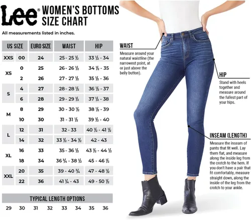 Vista 6 de Lee Jeans elásticos laterales de ajuste relajado para mujer