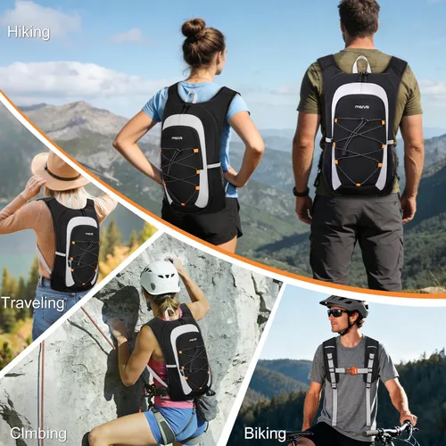 Vista 6 de MOSISO Pequeña mochila de senderismo mochilas de viaje camping senderismo