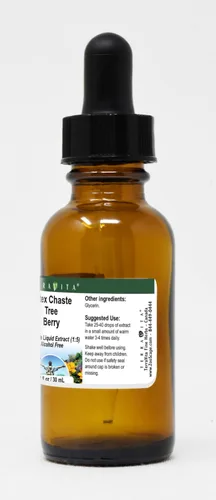 Vista 2 de Vitex Extracto líquido de glicerita de bayas de árbol casto (1:5), sin sabor (1 oz, ZIN: 512767)