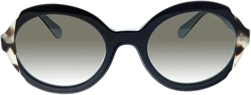 Vista 2 de Prada PR 17US KHR0A7 - Lentes de sol ovalados de plástico negro y moteado, lente gradiente gris