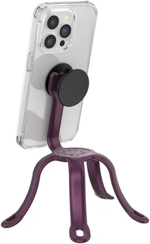 Vista 8 de PopSockets Soporte y soporte flexible para teléfono, soporte de trípode para teléfono, soporte universal para dispositivo - negro pequeño
