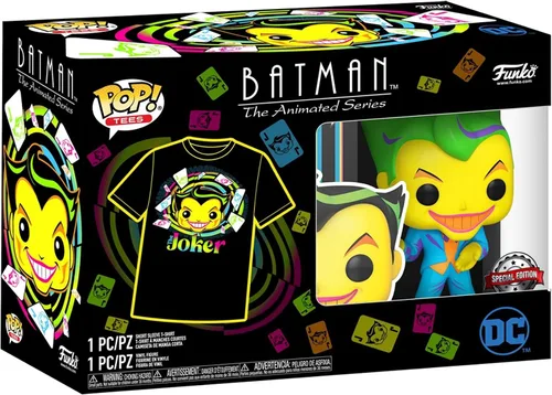 Vista 2 de Funko Pop! & Tee DC - Joker - (BKLT) - Extra grande - (XL) - DC Comics - Camiseta - Ropa con figura de vinilo coleccionable - Idea de regalo