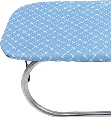 Vista 9 de GLOGLOW Mini tabla de planchar plegable, tabla de planchar con marco de acero inoxidable, funda de algodón extraíble para espacios pequeños