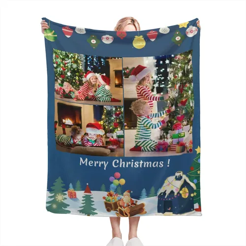 Vista 17 de EAQ Manta personalizada con collage de imágenes, es una manta personalizada para niños, adultos, familia, recuerdo, regalo