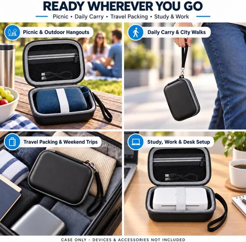 Vista 9 de Funda rígida para JBL Go 4/3 y Canon Ivy 2