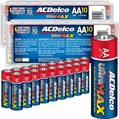Vista 8 de Powermax ACDelco UltraMAX - 10 pilas AA dobles AA, batería alcalina con tecnología avanzada para el hogar y la oficina, vida útil de 10 años