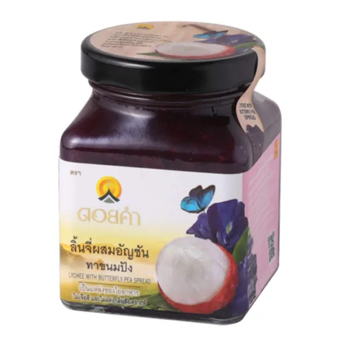 Vista 7 de Mermelada de Lichi con Mariposa por Untar Aplicar Pan 7.76 oz