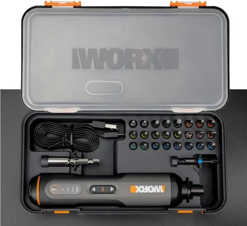 Vista 3 de WX240 4V USB Mini Destornillador inalámbrico Destornilladores eléctricos Hosehold DIY Destornillador Herramienta Mango con 26 Unids Bit