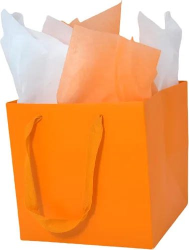 Vista 11 de JUNESHE Bolsas de regalo cuadradas pequeñas con papel de seda, color negro, paquete de 2, 5.9 pulgadas Bolsas de papel con asas para cumpleaños