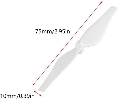 Vista 5 de Hélice de hoja de dron a control remoto, 2 pares de hélice de liberación rápida de fibra de carbono para Tello Drone Quadcopter (blanco)