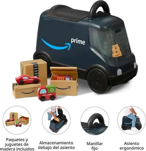 Vista 4 de Radio Flyer - Furgoneta de entrega de Amazon, para mayores de 2 años, juguetes para niños pequeños