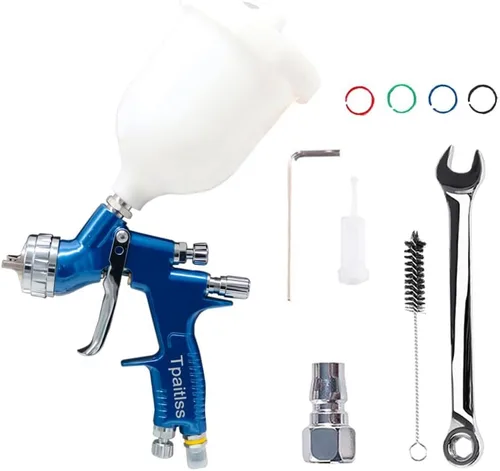 Vista 9 de Kit de pistola pulverizadora de pintura para carrocería automotriz hvlp, pistola pulverizadora de aire para pintura de autos, kit de pintura por