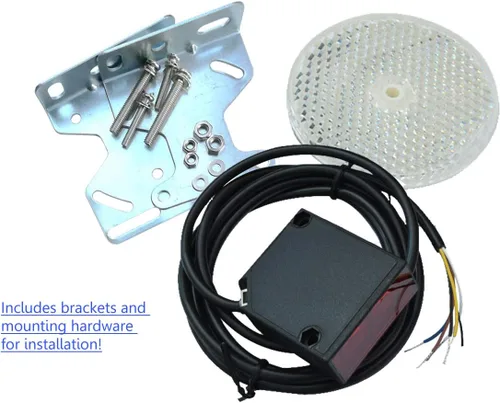 Vista 9 de IP67 Impermeable Universal 10-30VDC Seguridad Retro-Reflectante Sensor de haz fotoeléctrico para abridor de puerta de 12 V CC y 24 VCC, sensor