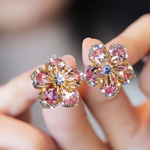 Vista 4 de Aretes de diamantes de imitación para mujer, aretes de gota de cristal vintage, aretes de novia para boda, graduación, joyería, Metal, otro