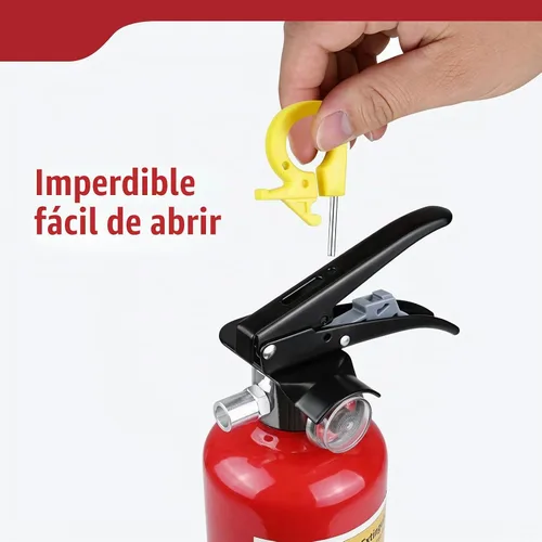Vista 6 de 1 paquete de extintores de incendios ABC Dry Chemical 1-A:10-B:C de 2.5 lb Comes With Mount Bracket, Quick Release Pull Handle,UL Listed, For Home