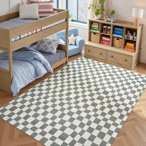 Vista 25 de jinchan Alfombra a rayas de 2 x 3 para entrada, alfombra de cocina, tapete pequeño, antideslizante, ligero, de bajo perfil, decoración para entrada