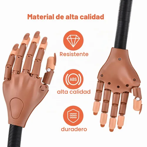 Vista 7 de MEKK - Mano de práctica con puntas, mano de práctica flexible para uñas acrílicas