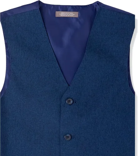 Vista 4 de Van Heusen Conjunto de traje formal de 4 piezas para niño, chaleco, pantalones, camisa de vestir con cuello y corbata